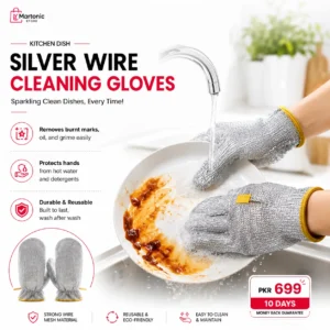 Silver Wire Cleaning Gloves