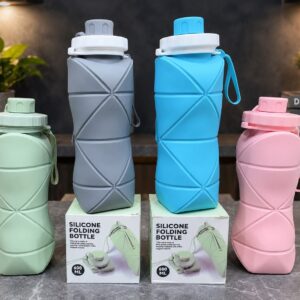 Silicone Folding Bottle | 600ML Silicon Foldable Bottle